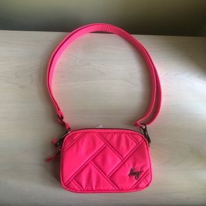 New Lug Pink Double Zipper RFID Handbag w/ Removable Convertible Crossbody Strap